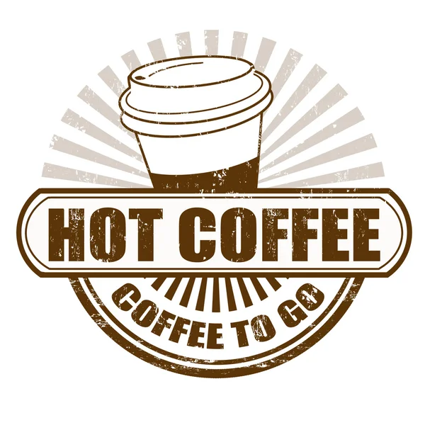 Печать горячего кофе — стоковый вектор