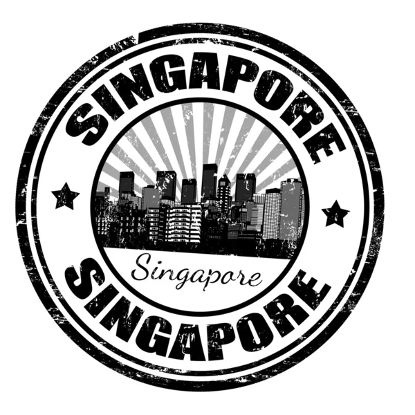 Singapore stamp — Stock Vector