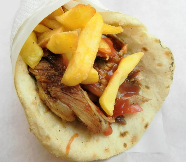 Gyros, pita — Zdjęcie stockowe