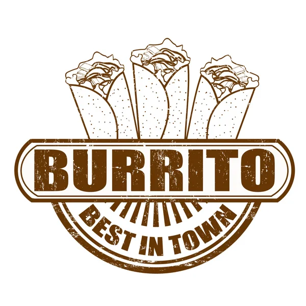 Burrito stamp — Stock Vector