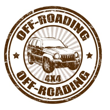 Off-roading stamp clipart