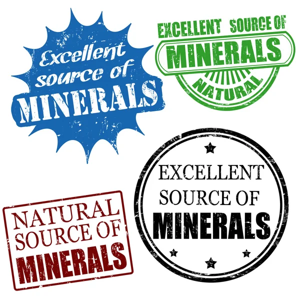 Excellent source of minerals stamps — Stock Vector