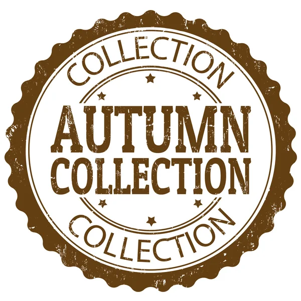 Autumn collection stamp — Stock Vector