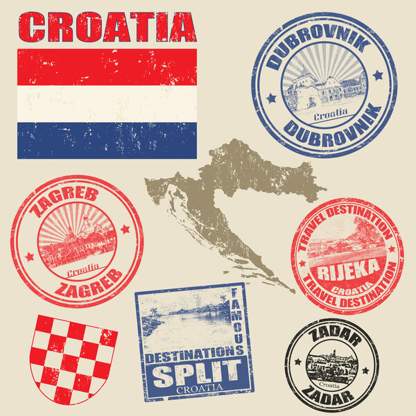 Set of Croatia stamps