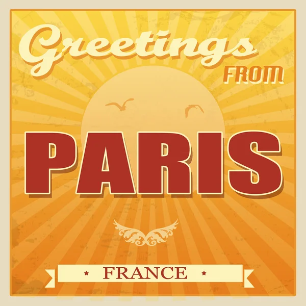 Винтаж Париж, Франция плакат — стоковый вектор