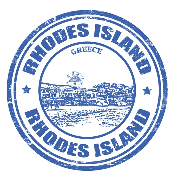 Rhodos eiland stempel — Stockvector