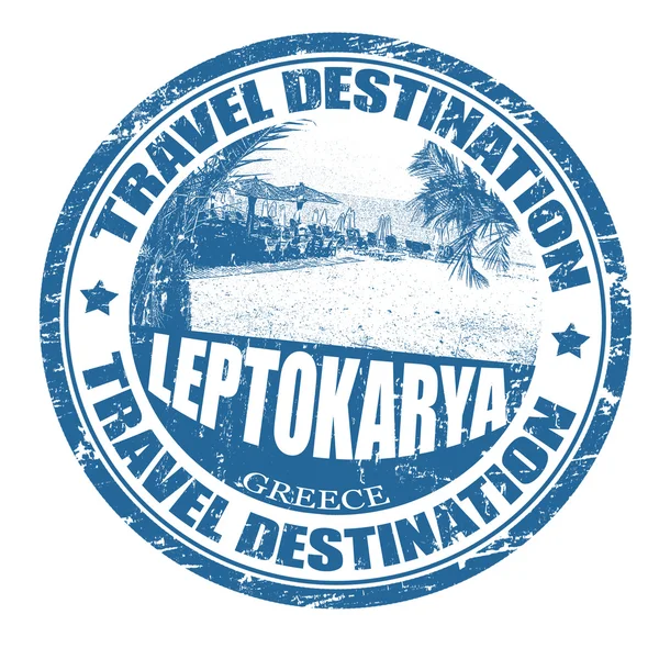Leptokarya-Briefmarke — Stockvektor