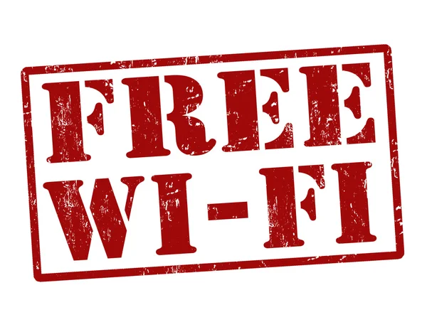 Sello Wi-Fi gratuito — Vector de stock