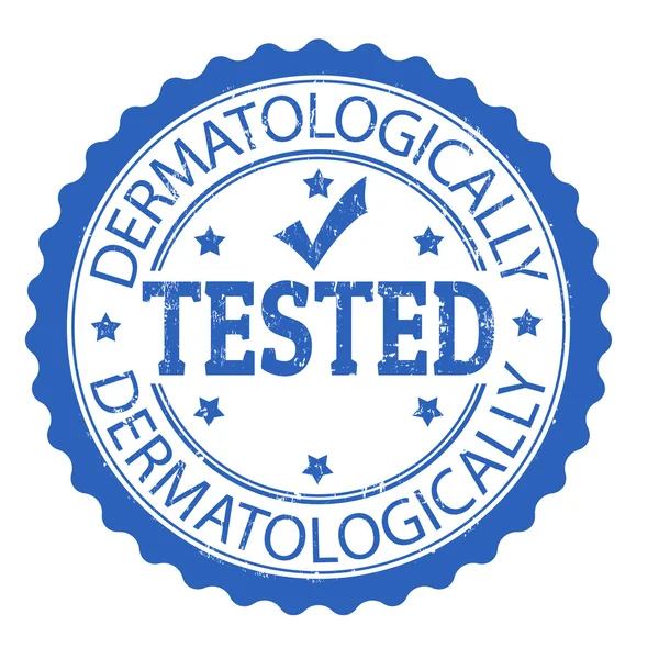 Dermatolojik olarak test edilmiş pul — Stok Vektör