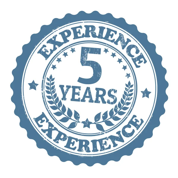 5 Years Experience stamp — Stock Vector