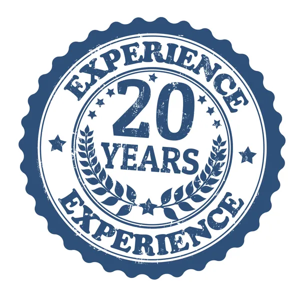 20 Years Experience stamp — Stock Vector