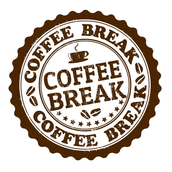 コーヒー ブレークのスタンプ — ストックベクタ