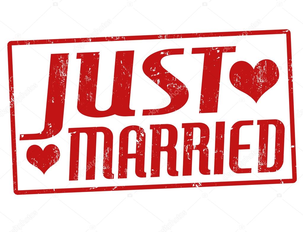 Just married stamp