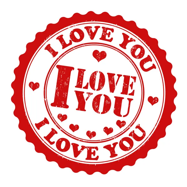 I love you stamp — Stock Vector