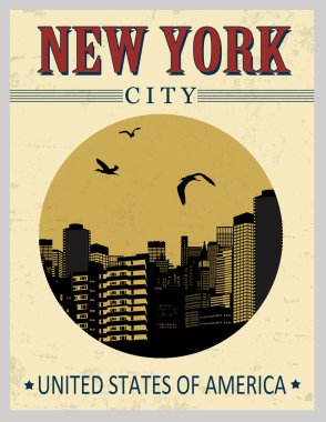 Amerika Birleşik Devletleri poster dan New york binalar