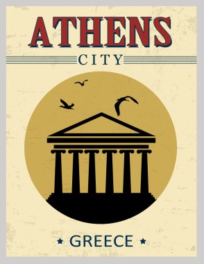 Parthenon dan Atina poster