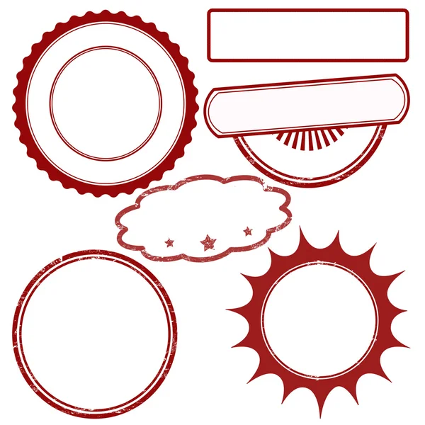 Set van lege postzegels — Stockvector