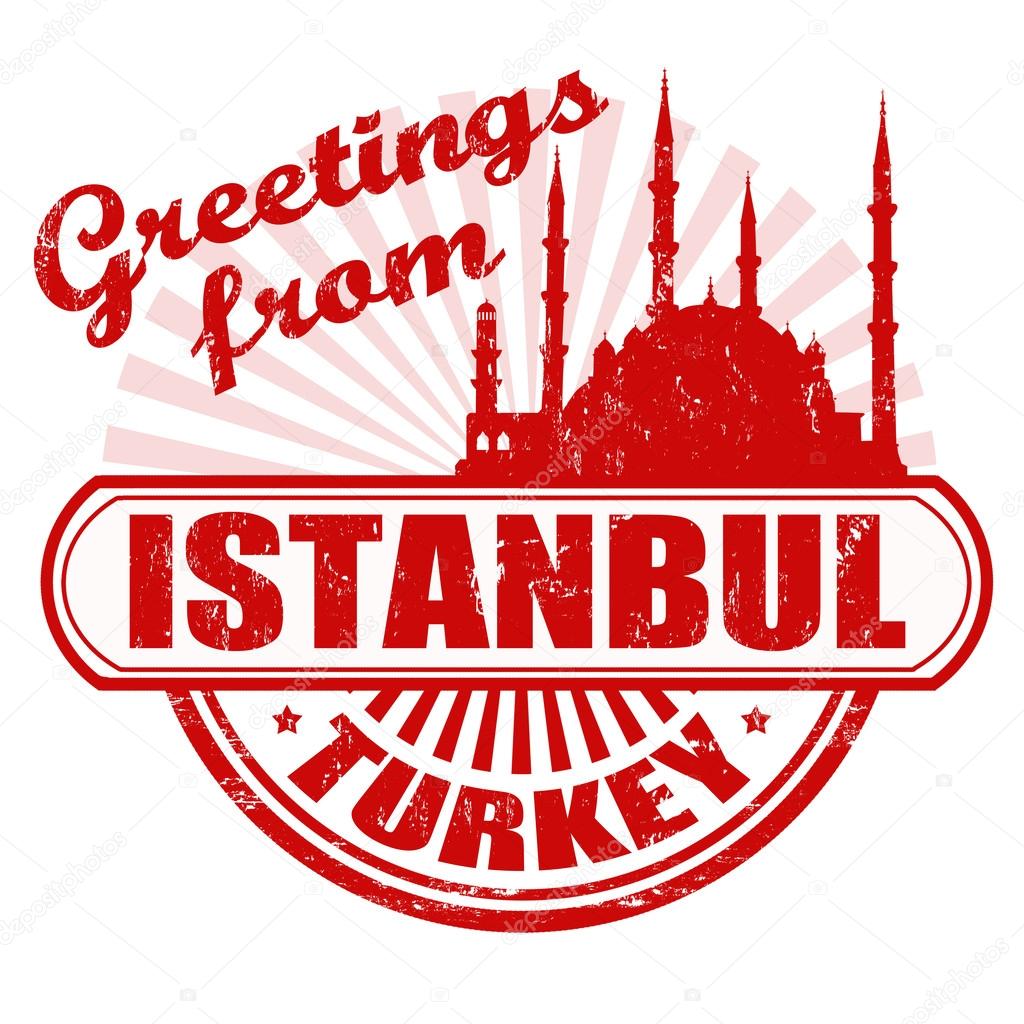 Greetings from Istanbul stamp