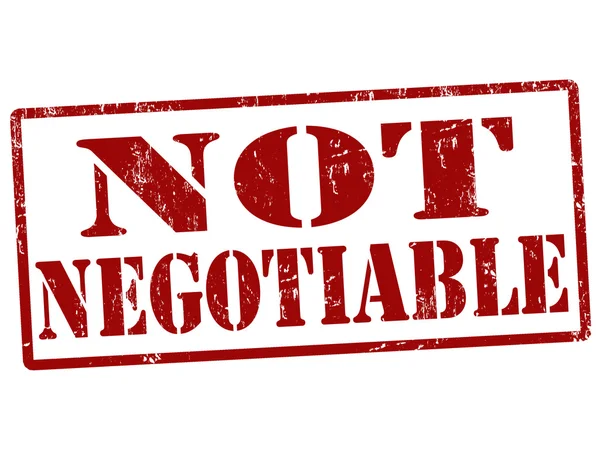 Not negotiable stamp — Stock Vector