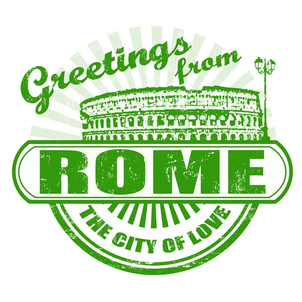 Salutations de Rome timbre — Image vectorielle