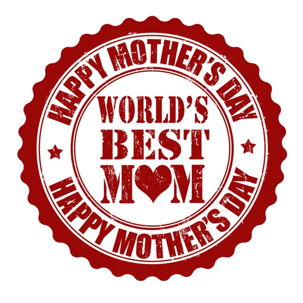 Joyeux timbre de la fête des mères — Image vectorielle
