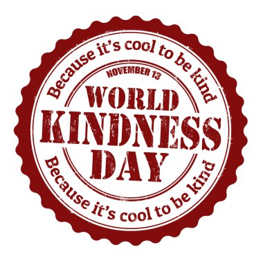 World kindness day stamp clipart
