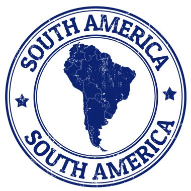 South America stamp clipart