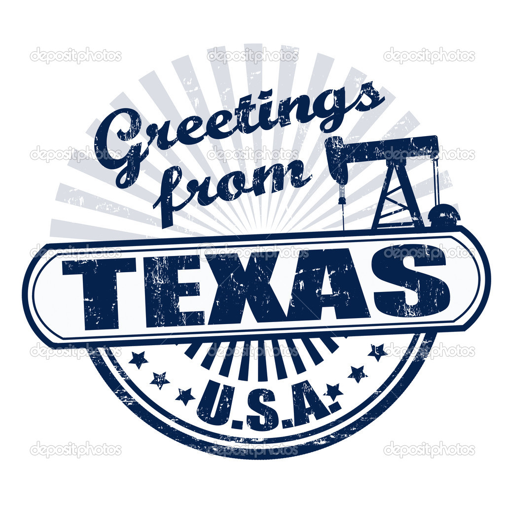 Greetings from Texas stamp