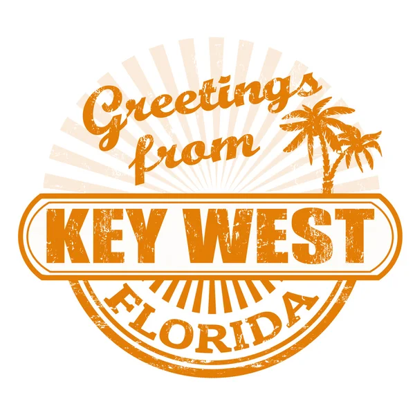 Salutations de Key West timbre — Image vectorielle