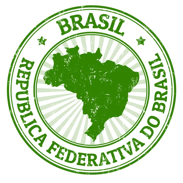 Brasil razítko — Stockový vektor