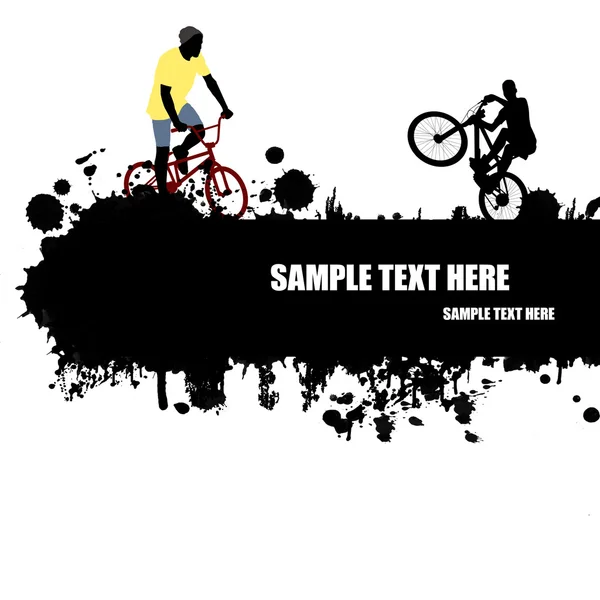 Grunge cycling poster — Stock Vector