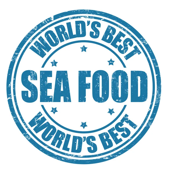 Sello de comida de mar — Vector de stock