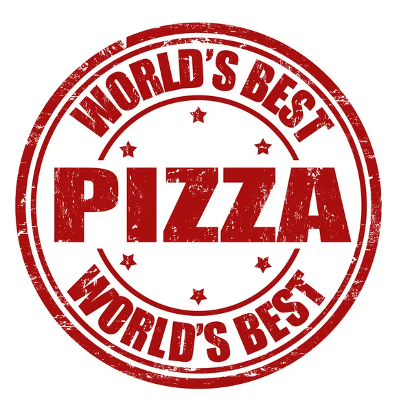 Timbre pizza — Image vectorielle