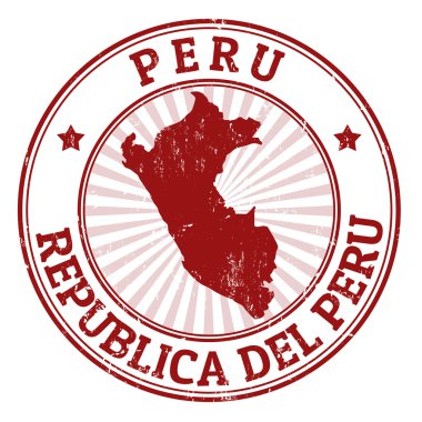 Peru stamp clipart