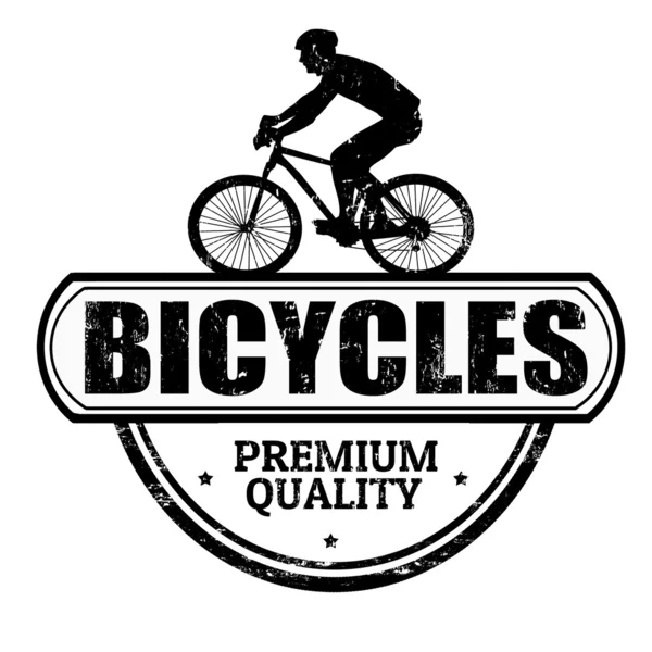 Francobolli biciclette — Vettoriale Stock