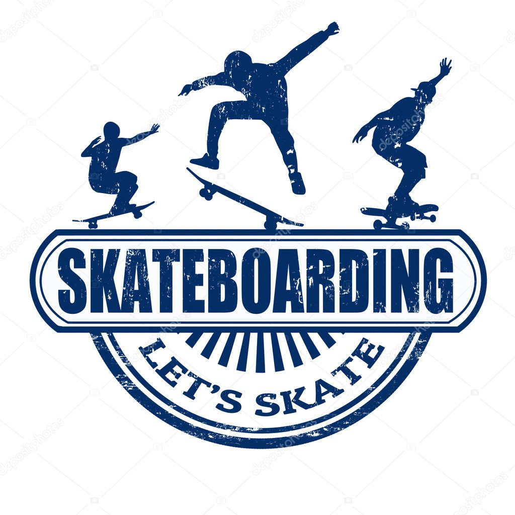 Skateboarding stamp