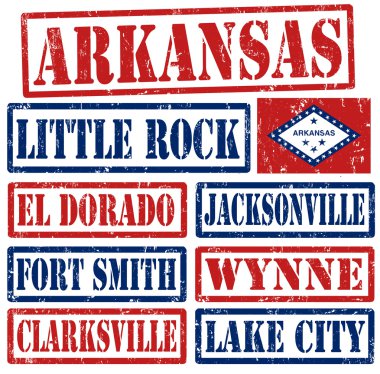 Arkansas şehirler pullar