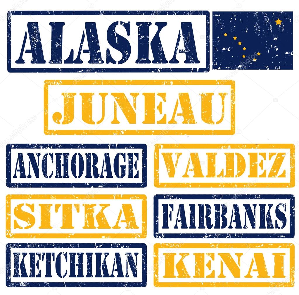 Texas Alaska stamps