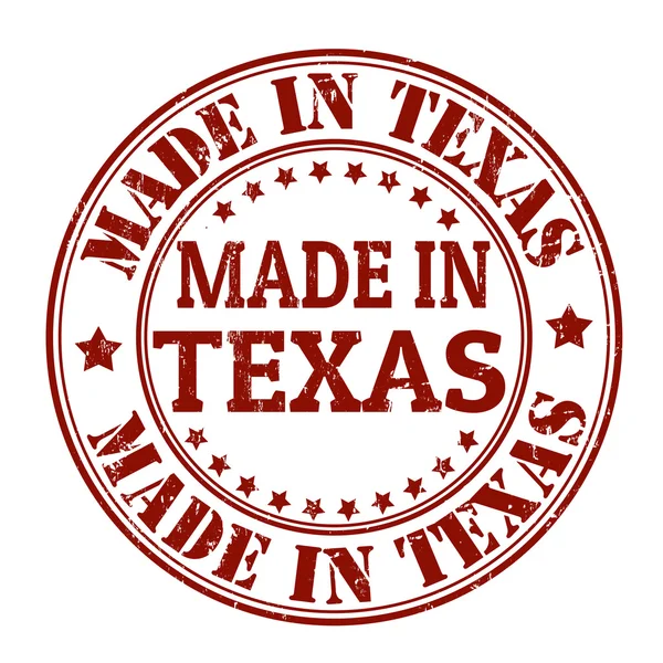 Feito em Texas selo — Vetor de Stock
