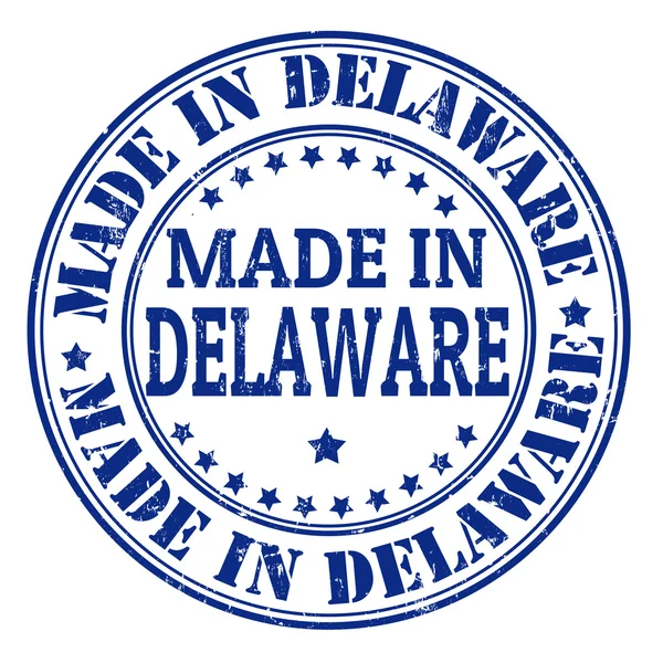 Valmistettu Delaware leima — vektorikuva