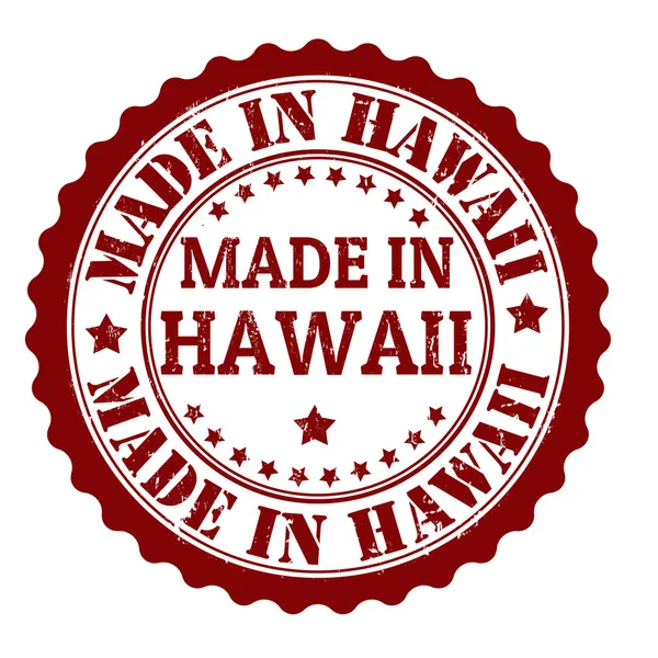 Gemaakt in hawaii stempel — Stockvector