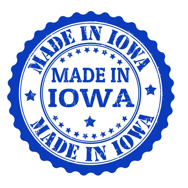 Feito em selo de Iowa — Vetor de Stock