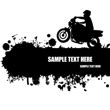 Grunge motocross poster