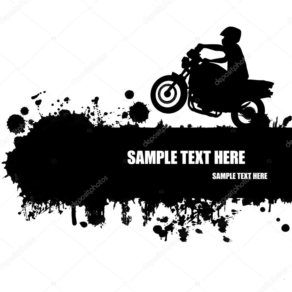 Grunge motocross poster
