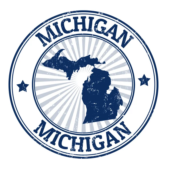Michiganische Briefmarke — Stockvektor
