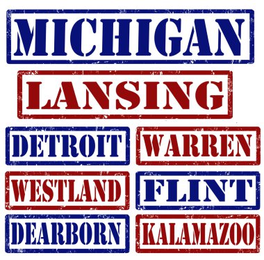 Michigan şehirler pullar