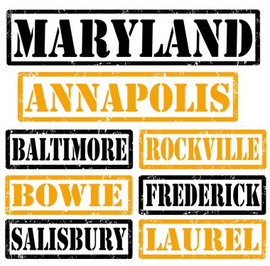 Maryland Cities stamps clipart