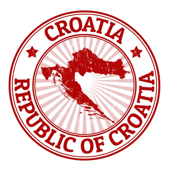 Croacia sello — Archivo Imágenes Vectoriales