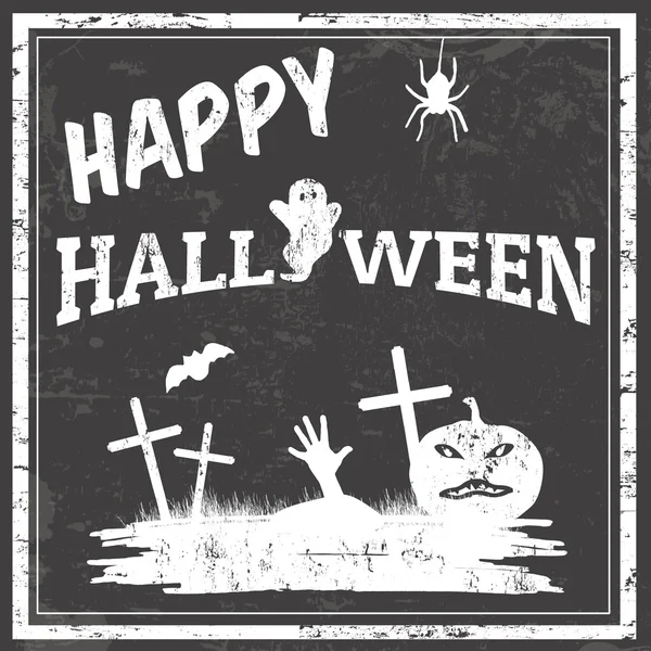 Feliz cartel de Halloween — Archivo Imágenes Vectoriales