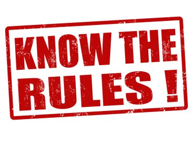 Know the rules stamp clipart